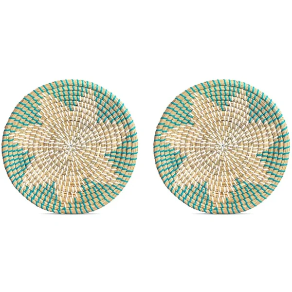 Handmade Wall Basket Decor Woven Basket Wall Decor Natural Boho Home Decor Round Woven Basket Hanging Wall Decor